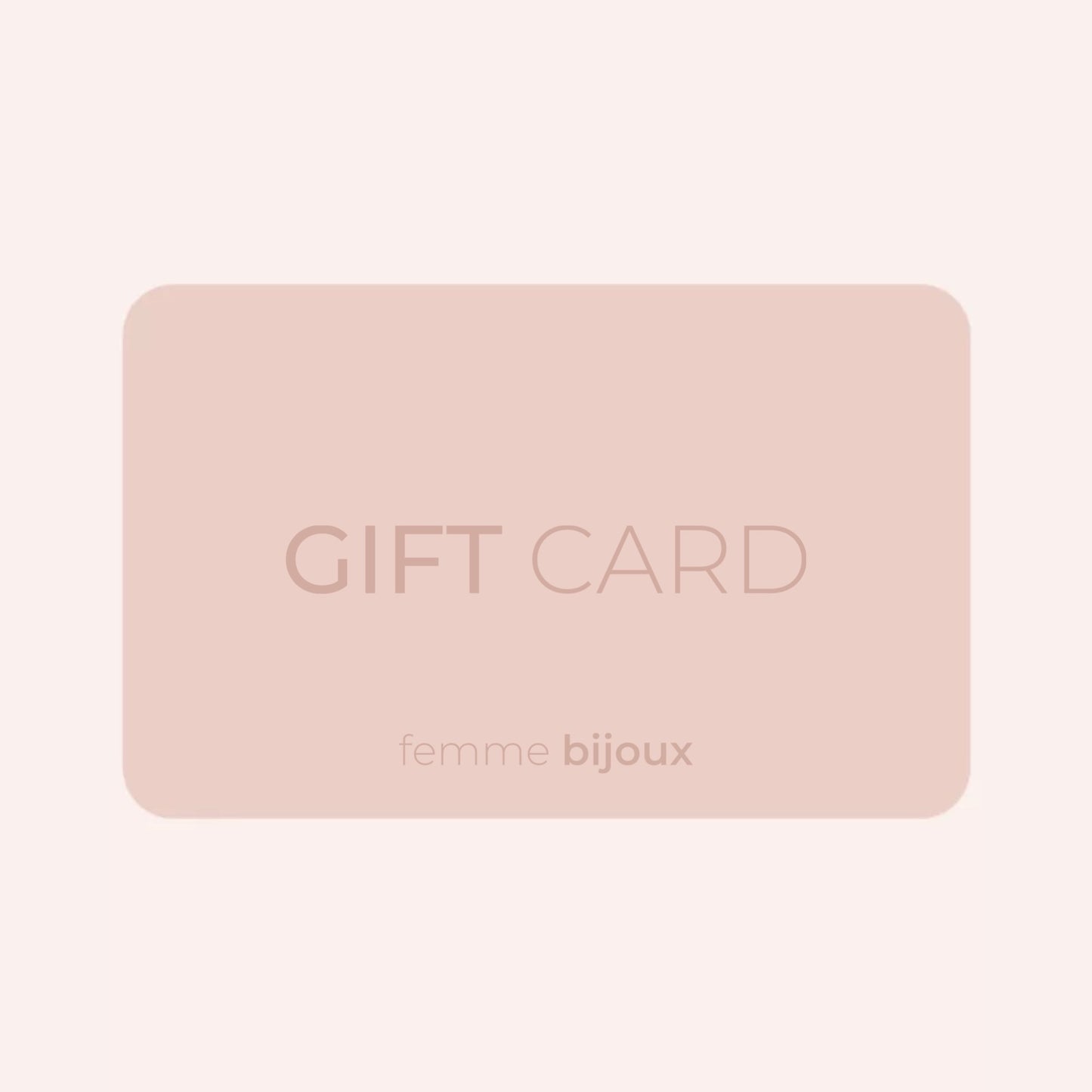 Gift Card Femme Bijoux